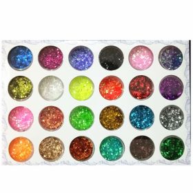 Nail Glitter 24 Color Glitter