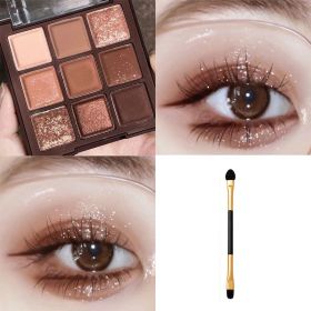 Chocolate Jiugongge Grid Earth Color Pure Nude Makeup Eye Shadow Plate