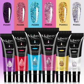 Poly Nail Gel Set 6 PCS Poly UV Gel Set For Nail Extension Finger Quick Building Gel 24 Color Extension Gel Set Manicure Set - M-SET4