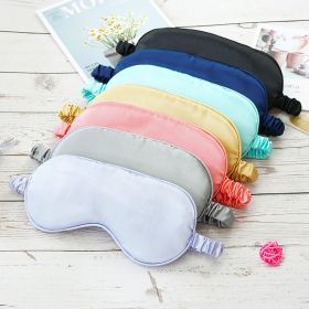 Imitated Silk Eye Patch Shading Sleep Eye Mask Eyepatch Travel Relax Cover Eyeshade Health Sleeping Shield Eye Care Tools - Blue