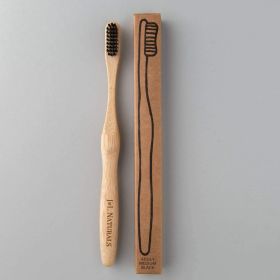 Bamboo Toothbrush (Duo) - Black - Natural