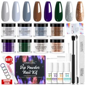 Limegirl Dip Powder Nail Set Art DIY Starter  - 8 Color Set 4