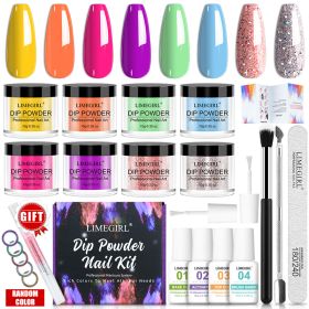 Limegirl Dip Powder Nail Set Art DIY Starter  - 8 Color Set 1