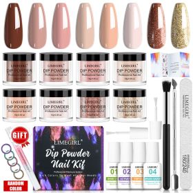 Limegirl Dip Powder Nail Set Art DIY Starter  - 8 Color Set 3