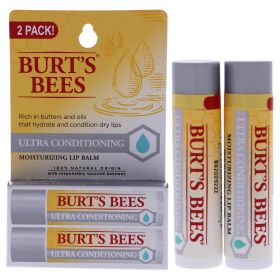 Ultra Conditioning Lip Balm Twin Pack by Burts Bees for Unisex - 2 x 0.15 oz Lip Balm - Unisex - 2 x 0.15 oz