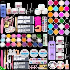 Professional Acrylic Nail Kit Set - Glitter Nails Powder and Liquid for Acrylic Nails Extension Beginner - Picture