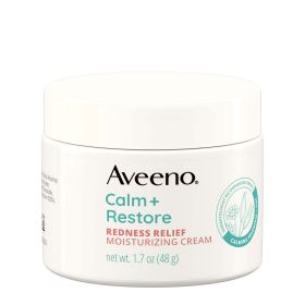 Aveeno Calm + Restore Redness Relief Cream, Face Moisturizer, 1.7 oz - Aveeno