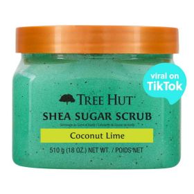 Tree Hut Coconut Lime Shea Sugar Exfoliating and Hydrating Body Scrub, 18 oz - Tree Hut