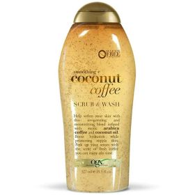 OGX Smoothing + Coconut Coffee Exfoliating Body Scrub with Arabica Coffee & Coconut Oil, Paraben-Free with Sulfate-Free Surfactants, 19.5 Fl Oz - OGX