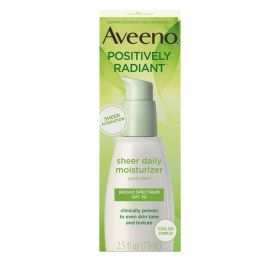 Aveeno Positively Radiant Sheer Daily Moisturizer SPF 30, 2.5 fl oz - Aveeno