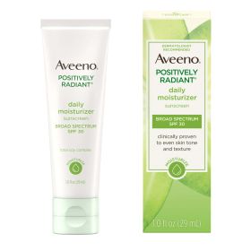 Aveeno Positively Radiant Daily Moisturizer with Soy, 1 fl oz - Aveeno