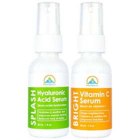 The Serum Set - Vitamin C and Hyaluronic Acid Skincare Gift Set for Tighter;  Hydrated;  and Youthful Skin (1oz) - 1oz