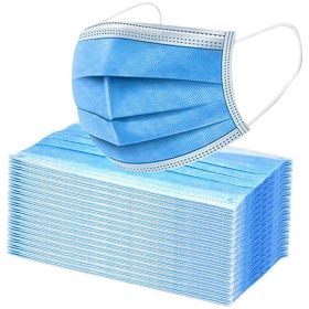 1000 PCS Protective Disposable Face Mask Cover 3 Ply Disposable Masks - Blue - Blue