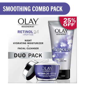 Olay Skin Care Retinol Gift Pack, Smoothing Face Moisturizer & Face Wash, Skincare Gift Set, 1.7 oz - Olay