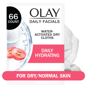 Olay Daily Facials Hydrating Cleansing Cloths, Fragrance-Free, 66 Count - Olay