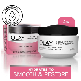 Olay Active Hydrating Face Cream for Women, Fights Fine Lines & Wrinkles for Dry Skin, 1.9 oz - Olay