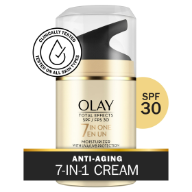 Olay Total Effects Face Moisturizer SPF 30, Sun Protection for All Skin Types, 1.7 fl oz - Olay