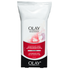 Olay Regenerist Micro-Exfoliating Wet Cleansing Cloths, 30 Count - Olay