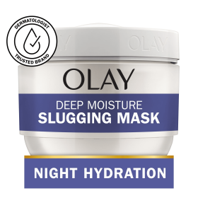 Olay Deep Moisture Slugging Wash-Off Mask With Shea Butter, Fragrance Free, All Skin Types, 3.4 oz - Olay