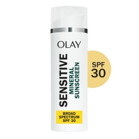 Olay Sensitive Mineral Sunscreen SPF 30 Face Moisturizer, Sun Protection for Sensitive Skin, 1.7 oz - Olay