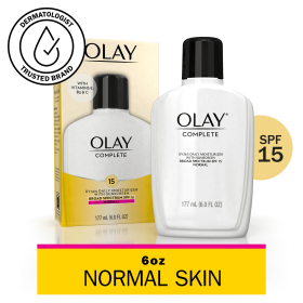 Olay Complete Lotion Moisturizer with SPF 15 Sun Protection for Normal Skin, 6.0 fl oz - Olay