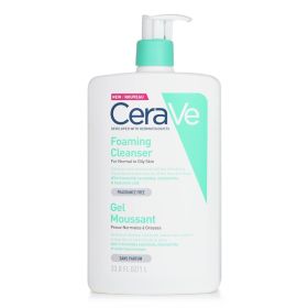 CERAVE - Foaming Cleanser For Normal to Oily Skin (With Pump) 598774 1000ml/33.8oz - As Picture