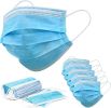 100 PCS Protective Disposable Face Mask Cover 3 Ply Disposable Face Masks - Blue - Blue