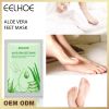 Kameel Melk Voet Masker Alo√´ Vera Peeling Voeten Masker Exfoliating Sok Scrub Voor Pedicure Anti Crack Verwijderen Dode Huid Voet patch Care - Green