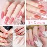 Poly Nail Gel Set 6 PCS Poly UV Gel Set For Nail Extension Finger Quick Building Gel 24 Color Extension Gel Set Manicure Set - M-SET2