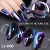 LILYCUTE 7ml 9D Cat Magnetic Gel Nail Polish Laser Magnet Semi Permanent Soak Off UV LED Manicure For Nail Art Gel Varnish - LC-H02