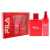 Fila Red by Fila for Men - 2 Pc Gift Set 3.4oz EDT Spray, 8.4oz Body Spray - FILA