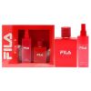 Fila Red by Fila for Men - 2 Pc Gift Set 3.4oz EDT Spray, 8.4oz Body Spray - FILA