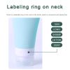 38/60/90Ml Food Grade Siliconen Opslag Container Lippenbalsem Douchegel Dispenser Zeep Shampoo En Gel potten Hervulbare Baby Flessen - White - 60ml