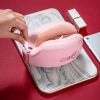 Smart Eye Mask For Dry Eyes With Warm Compress; Pink Eyes Massager With Heating Pad For Tired Eyes Relief - White